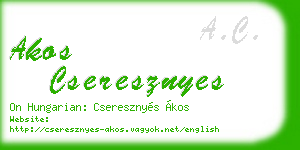 akos cseresznyes business card